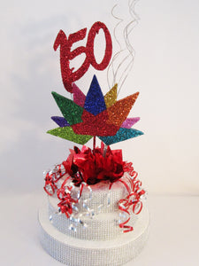 Canada's 150th anniversary centerpiece with logo - Designs by Ginny