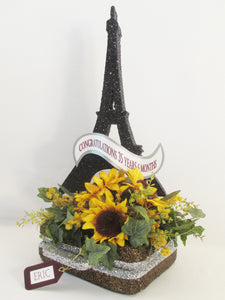 Eiffel Tower on Suitcase Centerpiece