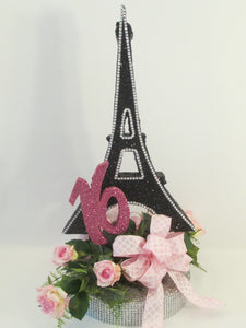 Eiffel Tower on Suitcase Centerpiece