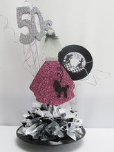 Load image into Gallery viewer, 50&#39;s poodle skirt &amp; record centerpiece - Designs by Ginny
