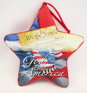 God Bless American Star Ornament - Designs by Ginny