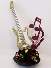 Load image into Gallery viewer, Musical notes and guitar centerpiece - Designs by Ginny

