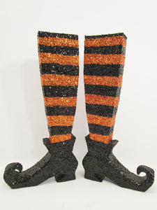 Styrofoam Halloween witch boots - Designs by Ginny