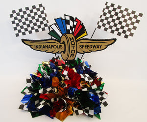 Checkered Tissue base Indy Centerpiece - Designs by Ginny
