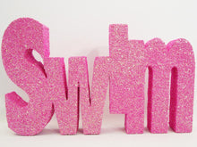 Load image into Gallery viewer, Large styrofoam word swim cutout - Designs by Ginny
