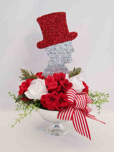 Lincoln Head Floral Table Centerpiece