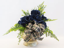 Load image into Gallery viewer, Navy Silk Roses centerpiece - Designs by Ginny
