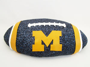 Michigan State faux football centerpiece base - Designs by Ginny