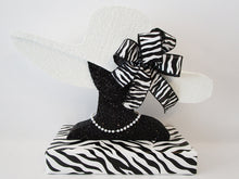 Load image into Gallery viewer, Floppy Hat with Zebra Centerpiece - Designs by Ginny
