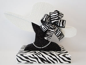 Floppy Hat with Zebra Centerpiece - Designs by Ginny