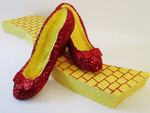 Faux Dorothy shoes,Yellow brick road - Designs by Ginny