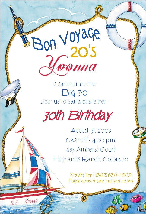 Nautical invite - Designs by Ginny