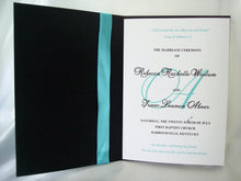 Load image into Gallery viewer, Tiffany Blue and Black Booklet Program
