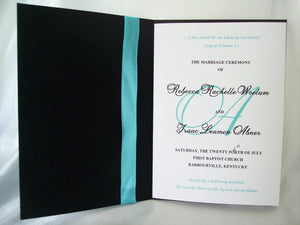 Tiffany Blue and Black Booklet Program