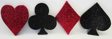 Load image into Gallery viewer, Spade, Heart, Club and Diamond Styrofoam cutouts - Designs by Ginny
