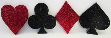 Spade, Heart, Club and Diamond Styrofoam cutouts - Designs by Ginny