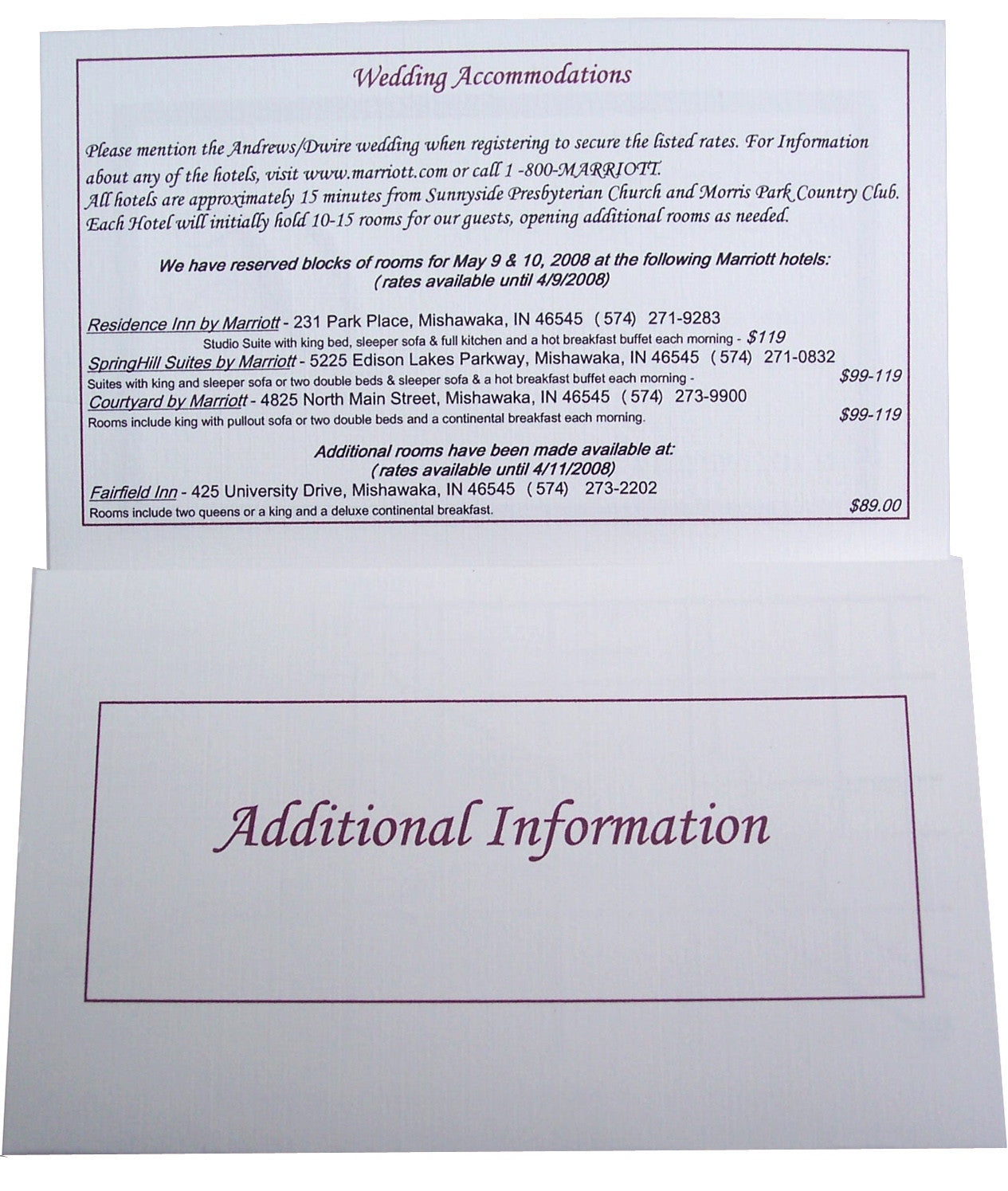 Vellum Overlay & Bow Wedding Invite Sample