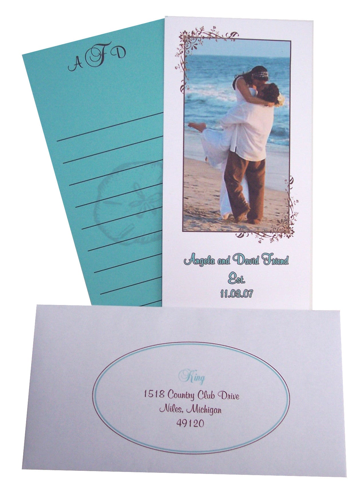 Sand Dollar Wedding Invite Sample