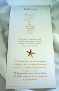 Starfish Wedding program
