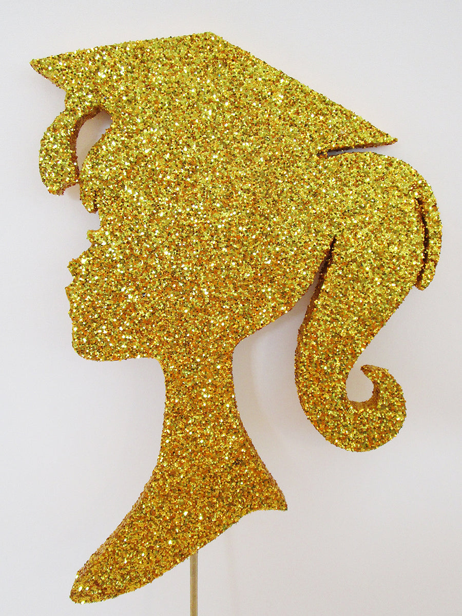 Grad Girl Silhouette Head with Pony Tail Cutout – Designs by Ginny