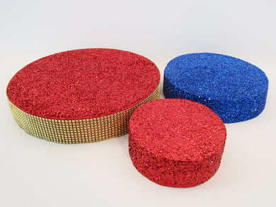 glittered Styrofoam bases - Designs by Ginny