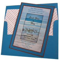 Load image into Gallery viewer, Beach themed wedding invite - Designs by Ginny
