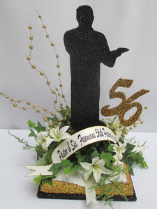 Floral Pastor and  bible centerpiece - Designs by Ginny