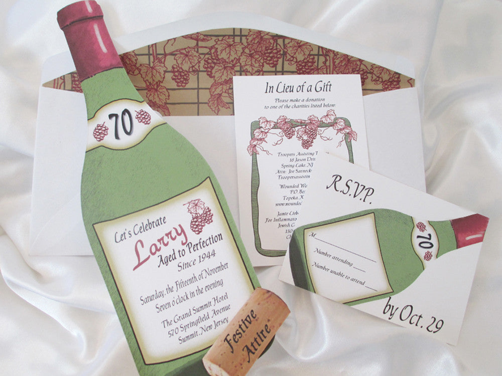 Wine bottle invite - Designs by Ginny