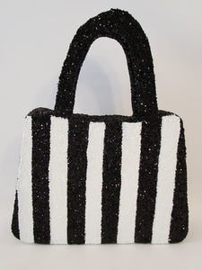 black and white stripped purse - Designs by Ginny