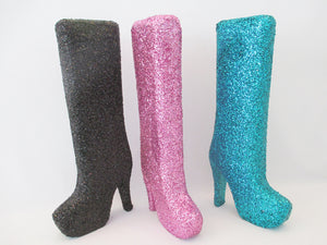high heel styrofoam boot for centerpieces - Designs by Ginny
