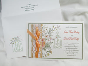 Burlap & Lace Wedding Invite - Designs by Ginny