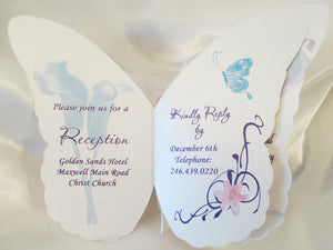 Butterfly style wedding program - Designs by Ginny