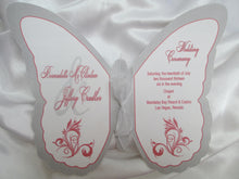 Load image into Gallery viewer, Grey &amp; Salmon Butterfly Wedding Program
