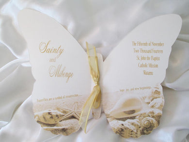 Butterfly wedding program - Designs by Ginny