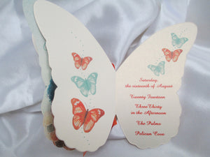 Butterfly style wedding invite - Designs by Ginny