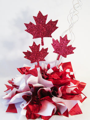 Canadian Maple Leaf Centerpiece - Designs by Ginny