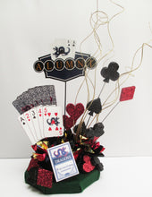 Load image into Gallery viewer, Casino Card themed centerpiece - Designs by Ginny

