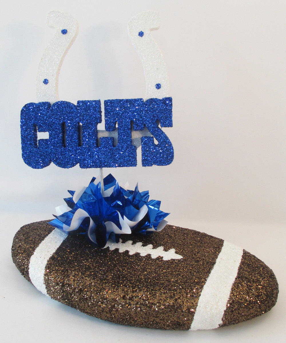 Colts football table centerpiece - Designs by Ginny