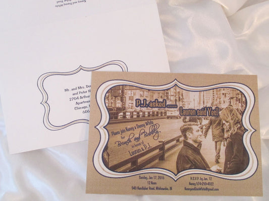 engagement invite - Designs by Ginny