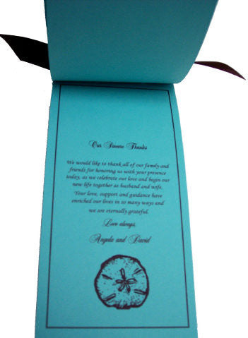 Sand Dollar Wedding Invite Sample