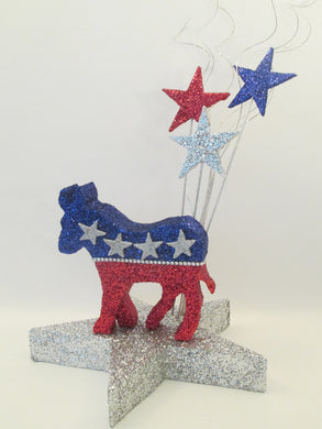 Democratic Donkey on star base centerpiece - Designs by Ginny