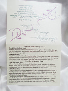 Tri-fold Interlocking Hearts Wedding Invite