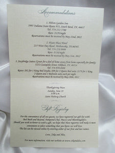 Tri-fold Interlocking Hearts Wedding Invite