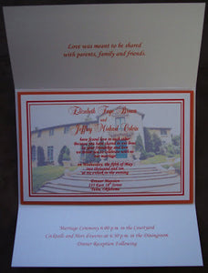 Fold-over with Bow Wedding Invite