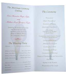 Calla Lily Wedding Program - Designs by Ginny