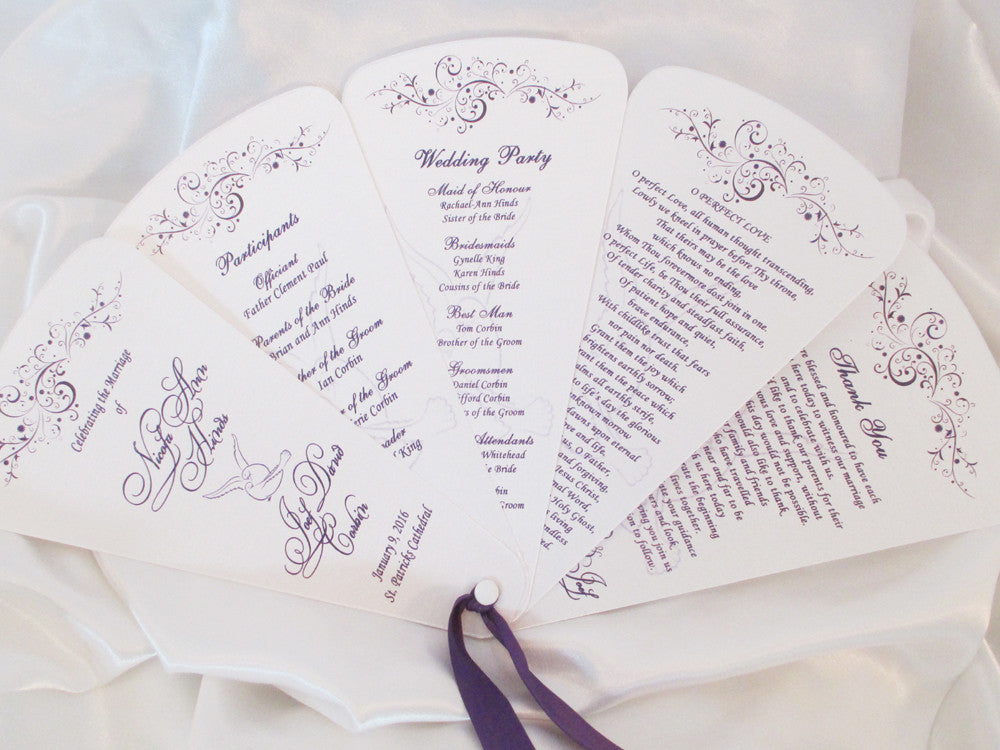Fan Style Programs Sample – Designs by Ginny