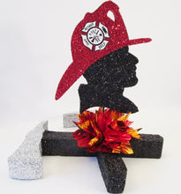 Load image into Gallery viewer, Fireman themed Centerpiece - Designs by Ginny
