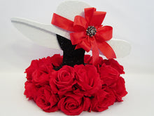 Load image into Gallery viewer, Floppy Hat Red Roses Centerpiece - Designs by Ginny

