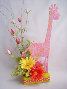 Giraffe baby shower centerpiece - Designs by Ginny 