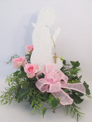 Girl praying table centerpiece - Designs by Ginny
